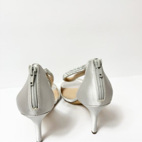 NINA VOLANDA SILVER SPARKLE WOMEN HEELS SIZE 10 BRAND NEW WITH BOX WITHOUT LID - Picture 5 of 10